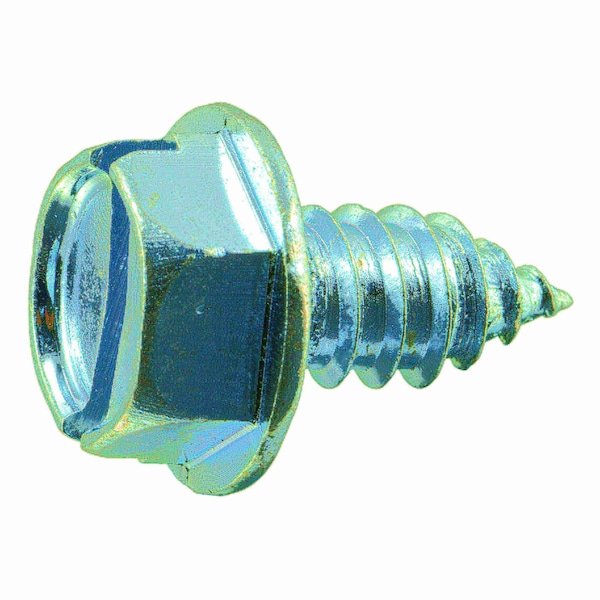 Midwest Fastener Sheet Metal Screw, 5/16" x 5/8 in, Zinc Plated Steel Flange Hex Head Slotted Drive, 12 PK 37622 - main